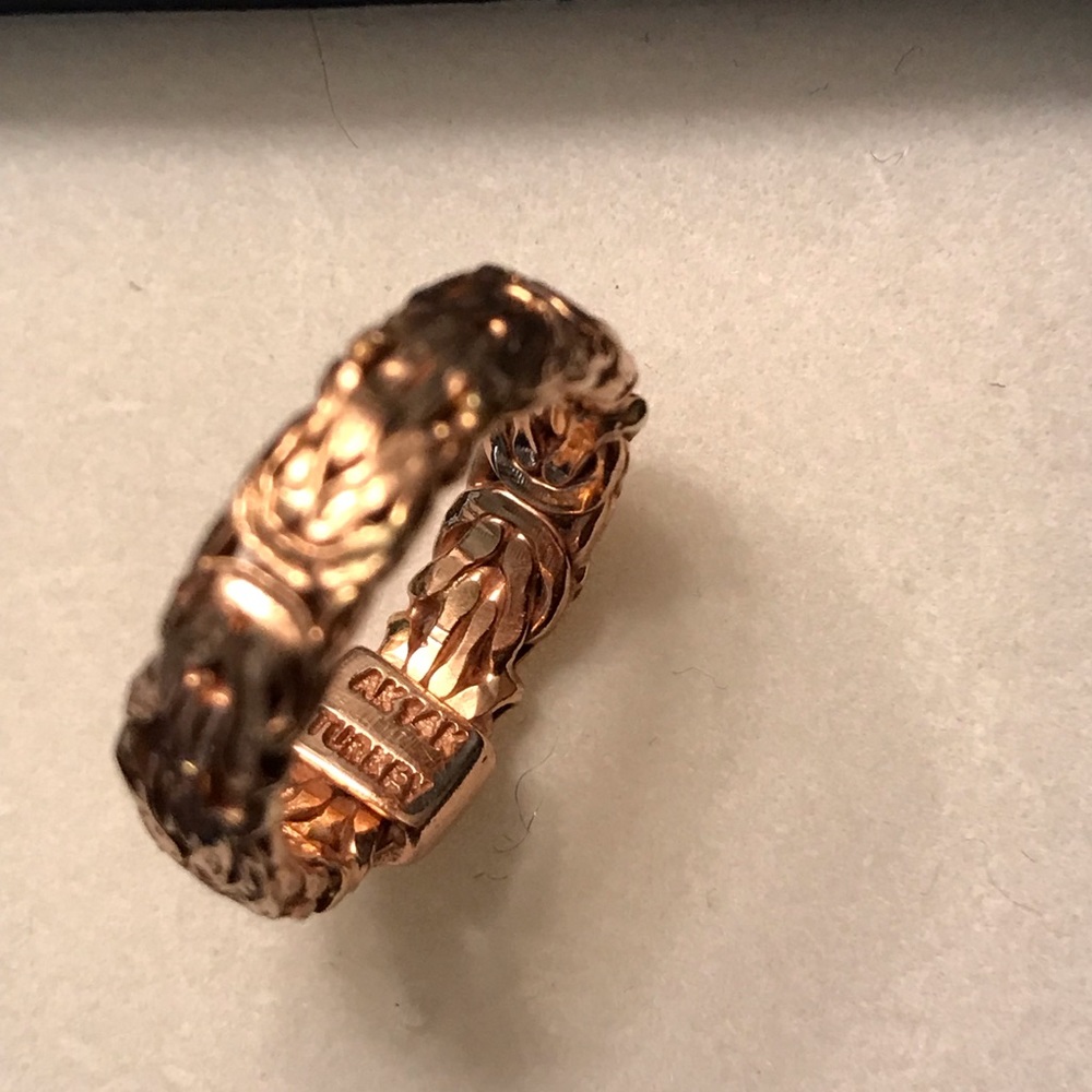 ✨ *SOLD*Vintage 14k Rose Gold Byzantine Ring